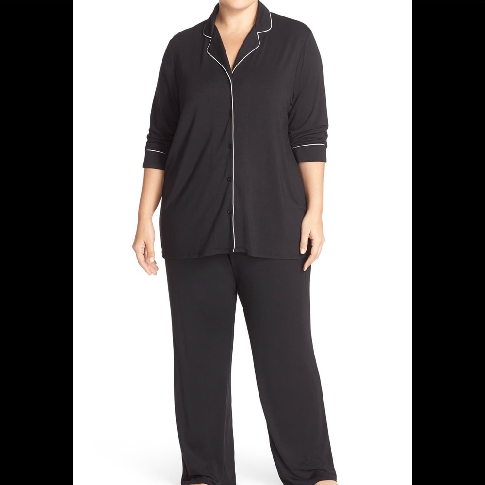 3X Black Nordstrom Moonlight Pajama Set